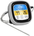 Digital kötttermometer med lång vattentät sond, stor LCD-pekskärm med bakgrundsbelysning, timer, för ugn, grill och bakning