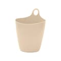 Hanging Desk Trash Can Mini Storage Bucket Pen Holder Wall Mounted Beige