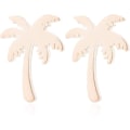 Miniatyrbillede 1 af 4: Heyone rustfrit stål Tiny Beach Palm Tree Stud øreringe sommerferie smykker