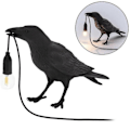 Miniatyrbillede 1 af 5: Fuglelampe Resin Krage Led Lys Soveværelse Væglampe Bordlampe Stue Kunstdekoration