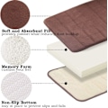 Miniatyrbild 2 av 5: Badrumsmatta i memory foam, halkfri, absorberande, supermysig, sammetslen, supervattenabsorberande, tjock, brun Brow Brow Brown 17 X 24 inches