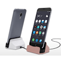 Miniatyrbillede 4 af 5: Sølv Lämplig til Apple v8 Android mobiltelefon sæteslader med kabel iphone7 bas LeTV bas stationær hurtigopladning bas CDQ