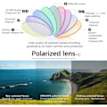 Pikkukuva 4 / 4: Polarisoidut aurinkolasit miehille ja naisille UV-suoja Klassinen aurinkolasit TR90 Kehys UV400 suojaavat aurinkolasit