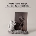 Miniatyrbillede 3 af 6: Astronaut Statue Ornament med Fotoramme Skrivebord Harpiks Dekorativt Ornament til Børneværelse