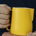 Miniatyrbillede 5 af 5: CDQ Mælkeskummer i rustfrit stål Mælkeskummerkande til Cappuccino Café (Gul, 350 ml) Yellow 360ml