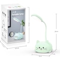 Miniatyrbillede 3 af 7: Sød Grøn Mini Katt Natlampe, USB Opladbar, Foldbar til Børns Soveværelse GRØN gRÖN gRÖN
