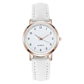 Miniatyrbillede 1 af 5: Dameure Kvinder Små Kvarts Analog Armbåndsur Casual Læder White