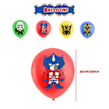 Pikkukuva 5 / 5: Transformers-tema födelsedagsfestdekorationer Transformers-dra-flikar tårtdekorationer ballonger spiralhängen - Perfekt set B Set B