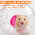 Miniatyrbild 5 av 5: 2-pack Hamsterbollar, 12 cm Hamster Hoppboll, Transparent Hamster Hopphjul Hoppboll, Rosa