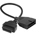 Pikkukuva 1 / 5: CDQ-adapterkabel för GM 12-pin till OBD1 till OBD2 16-polig kontakt för GM-fordon 40 cm