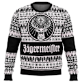 Miniatyrbillede 1 af 2: Bebetter Jagermeister Karneval Jultrøje Trøje Mænd 3D Swe Sort 4XL Black 4XL