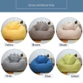 Miniatyrbilde 3 av 5: Ny design ekstra store bønnepose stoler Sofa Cover Innendørs Lazy Lounger For Voksne Barn Hotsale! Khaki 100 * 120cm zdq
