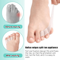 Miniatyrbild 4 av 5: Tåavskiljare i bitar, små tåskydd, Soft Gel Toe Correctors, Trehåls tåseparator för Superpo Toes