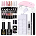 Miniatyrbild 1 av 4: Nagelförlängningsgelset Naglar Nagelkit Nagelfärgsgel med toppbaslack Naglar Set/Kit Nagelmanikyr Salongset A