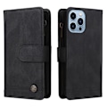 Miniatyrbillede 2 af 5: Etui til iPhone 13 Pro Max Læder Flip Folio Etui med Kreditkortholder Pengepung Magnetiske Knapper Etui Kickstand Stødsikkert Pr Sort A