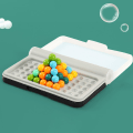 Miniatyrbilde 3 av 5: Utfordringer IQ 3D Puslespill Klassisk Pyramide Plate Pearl Logisk Min Hvit A