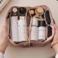 Miniatyrbilde 2 av 5: Kosmetikkveske i PU-lær, bærbar kosmetikkveske for damer Mocha Brown Mocha Brown
