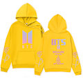 Miniatyrbilde 1 av 4: Bts unisex hettegenser Casual hettegenser Cosplay jakke Topp W Gul XL Yellow XL