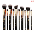 Miniatyrbillede 1 af 5: 10-delt makeupbørste sæt blush foundation øjenskygge concealer sort one size