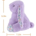 Miniatyrbillede 2 af 5: Lammlegetøj Plys lilla kanin bamse med fluffy bløde blomsterører 7,9 tommer