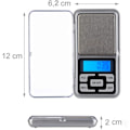 Miniatyrbilde 5 av 5: 0,01G X 200G presis lommevekt for gullsmykker
