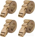 4-pack justerbara spännremmar, kraftiga nylonremmar med snabbspänne för backpacking, bagage, campingutrustning, khaki A 2.5cm*250cm