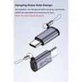 Pikkukuva 5 / 5: USB C - Micro USB -adapteri, Typ C/Micro USB -hona till Lightning -hane -konverterare, Micro USB - USB C -förlängare (8-pack)