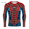 Pikkukuva 2 / 5: Spider-Man miesten T-paita, tiukka istuvuus, urheiluharjoittelu, pitkähihainen M