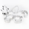 Miniatyrbilde 4 av 5: 5 stk Julekake Cookie Cutter Pepparkakstråd Form Xmas Sølv