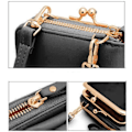 Miniatyrbild 3 av 3: PU Vävd Väska Satchel Cloud Mini Läder Clutch Väska Silver Silver