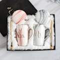 Miniatyrbild 1 av 5: Kaffemjölk te keramisk mugg, födelsedagsjulpresentmugg, rolig present 14 oz marmor keramisk kaffemugg, present till pojkvän flickvän B