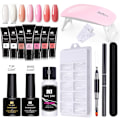 Miniatyrbild 1 av 4: Nagelförlängningsgelset Naglar Nagelkit Nagelfärgsgel med toppbaslack Naglar Set/Kit Nagelmanikyr Salongset B