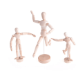 Miniatyrbilde 3 av 5: Menneskelig figur av tre, skissemodellkunst, unisex, ekte farge, 11,4 cm