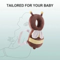 Miniatyrbilde 3 av 5: Baby hodebeskyttelse ryggsekk, ryggbeskyttelse pute, barn pute toddler ryggsekk baby , brun bi, 30x20 cm