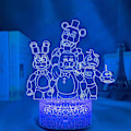 Pikkukuva 1 / 5: FNAF Yövalot 3D LED Fem Nätter på Freddy Yövalo