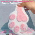 Miniatyrbild 2 av 5: Taba Squishy Stor Kattass Silikon Klämleksaker för Stressreducering, Kattass Jätte Ass Squishy Sensorisk Leksak - Perfekt White