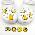 Miniatyrbillede 2 af 5: 10 stk. Gul serie Croc Charms skodekoration til Clog sandaler sko tilbehør