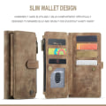 Miniatyrbillede 4 af 4: Kompatibel med Samsung Galaxy S21 5g Etui Tegnebog Flip-kortholder Pu Læder Magnetisk Beskyttende Flip Cover - Sort Brun szq