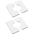 2-pack Duschledningar Plast Självhäftande Fyrkantiga Rörskydd (Vit)_tfrf