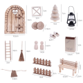 Pikkukuva 2 / 5: Dockhus miniatyr julgård set miniatyr scen modell