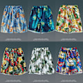 Pikkukuva 2 / 5: Flower Flat Front Casual Aloha Hawaiian Shorts-STK012 för män zdq