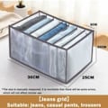 Miniatyrbillede 2 af 5: Jeansopbevaringsboks, Triomphe Clothes Drawer Mesh Divider Box, sammenklappelig og vaskbar opbevaringsboks, Velegnet til 2 personer