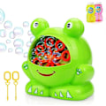 Miniatyrbild 1 av 5: Groda Bubbelmaskin med 2 Flaskor Vätska, Automatisk Bubbelblåsare Leksaker Trädgårdsspel Bubbelblåsare för Barn Pojkar Flickor Baby Småbarn Present (FMY)