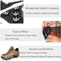 Miniatyrbillede 4 af 4: 2 par Ice Traction Cleat, Universal Halkfri Gripper Spikes, 8 Stål Crampons L
