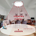 Miniatyrbilde 3 av 5: LED-taklampe, taklampe med bevegelsessensor, 18W 1200LM 4000K hvit, 22cm, 2 moduser