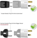 Miniatyrbilde 9 av 11: 3x Reiseplugg Type G - Engelsk Reiseadapter - C og F Plugg til G Plugg ...
