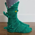 Miniatyrbillede 3 af 5: Stickadeokodilstrumpor Vintervarma tecknade inomhusgolvskl?der Chri E One Size