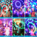 Miniatyrbilde 5 av 5: Discokula LED-festlampe med 7 farger RGBP 1,2 m USB-kabel og fjernkontroll for fest jul barn