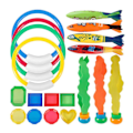 Miniatyrbilde 1 av 5: 19 stykker Kids Pool Dykleksaker Sett Sommer Undervannspool Dykringar Torpedo Tang Poolleksaker