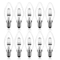 42W E14 C35 Dimbar Halogenlampa AC 220-240V Varmvit 2700K E14 Transparent Halogenljuskälla (10-pack)_tfrf